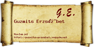 Guzmits Erzsébet névjegykártya