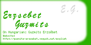 erzsebet guzmits business card